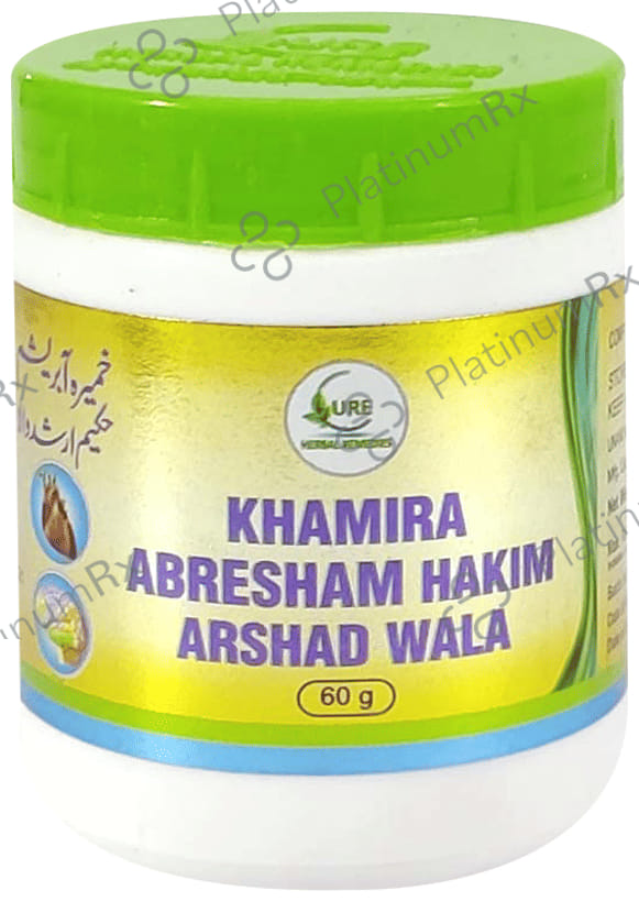 Cure Herbal Remedies Khamira Abresham Hakim Arshad Wala 60 gm