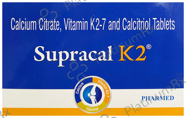 Supracal K2 1200mg/50/0.2mcg Tablet 10s