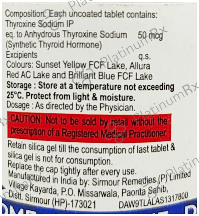 Thyroneed 50mcg Tablet 120s
