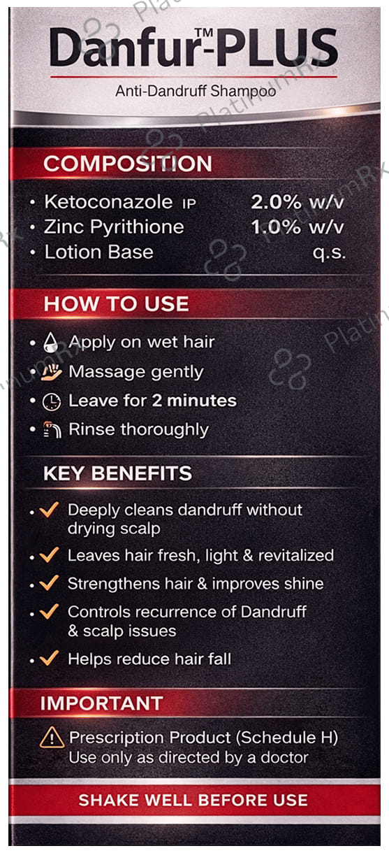 Danfur Plus 2/1%w/v Shampoo 100ml