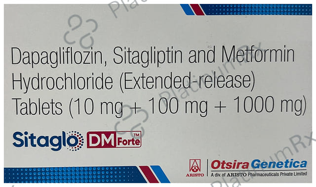 Sitaglo DM Forte 10/1000/100mg Tablet 10s