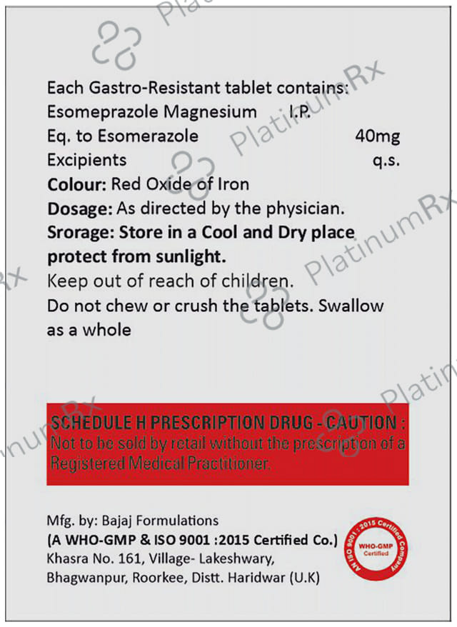 Esosper 40mg Tablet 15s