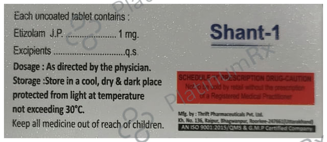 Shant 1 Tablet