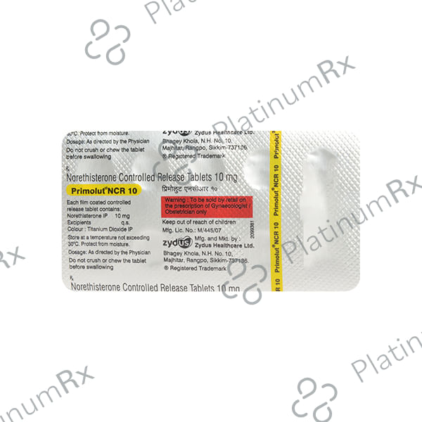 Primolut NCR 10mg Tablet 10s