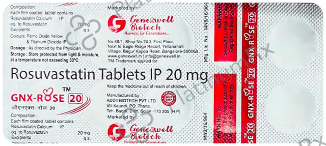Gnx Rose 20mg Tablet 10s