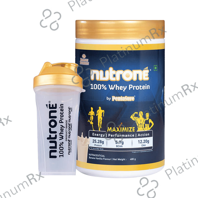 Nutrone 100% Whey Protein Powder Banana Vanilla with Shaker Free