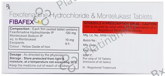 Fibafex M 10mg/120mg Tablet