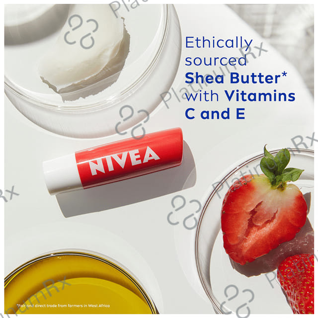 Nivea Lip Balm with Natural Oils - Strawberry Shine