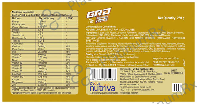 GRD Bix The Superior Protein for Immunity - Flavour Jeera Diskette