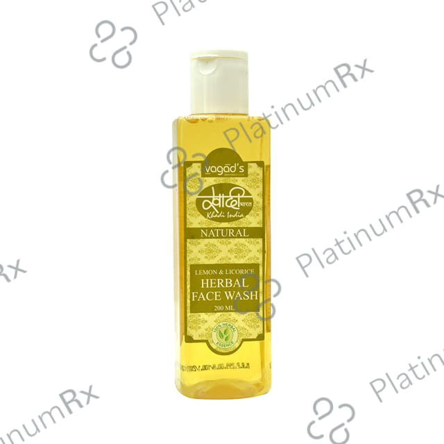 Vagad's Khadi India Ayurvedic Herbal Face Wash Lemon & Licorice 200 ml