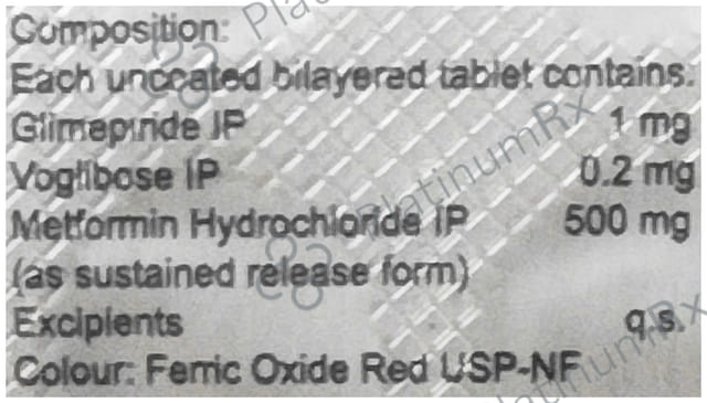 Jubiglim MV 1/500/0.2mg Tablet SR 15s