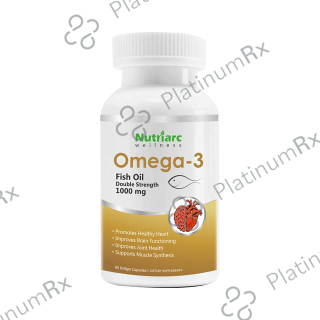 Nutriarc Wellness Omega 3 Fish Oil Double Strength 1000mg Softgel Capsule