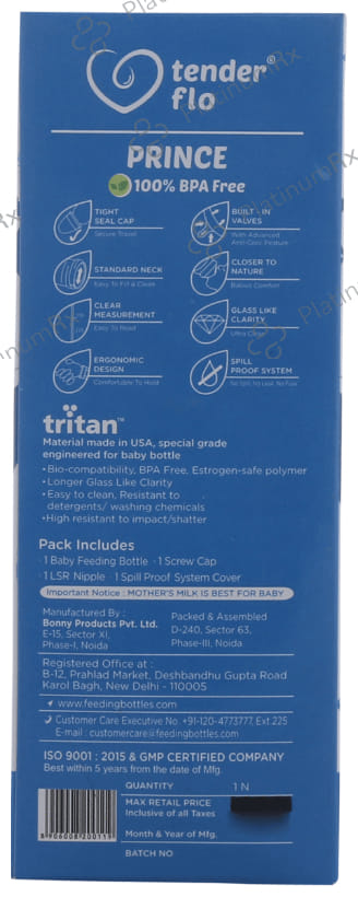 Tender flo Tritan Prince Feeding Bottle 150 ml