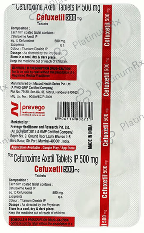 Cefuxetil 500mg Tablet 10s