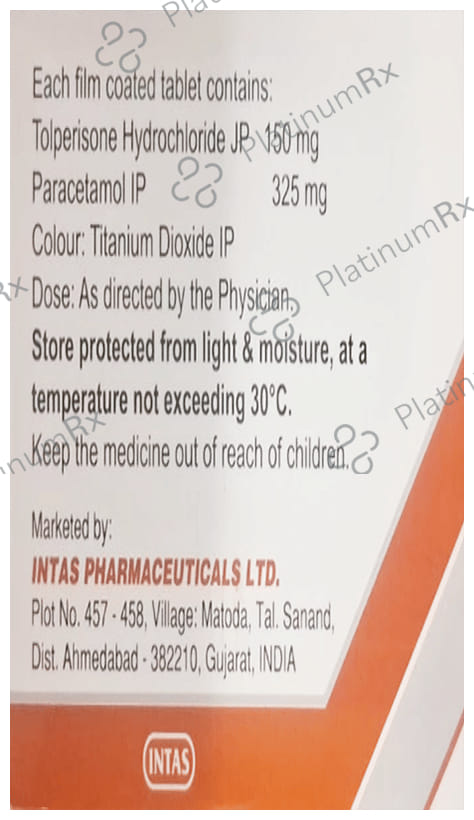 Tolperitas P 325/150gm Tablet 10s