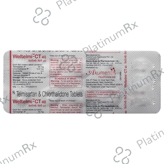 Weltelmi CT 40 12.5/40mg Tablet 10s