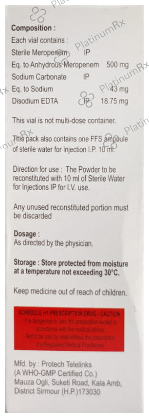 Meromust Plus EDTA 500mg Injection