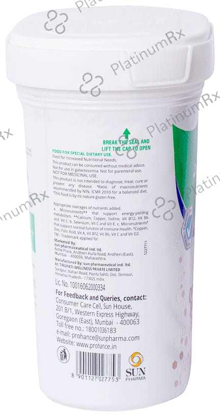 Prohance Protein Supplement Chocolate Flavour Powder 400gm