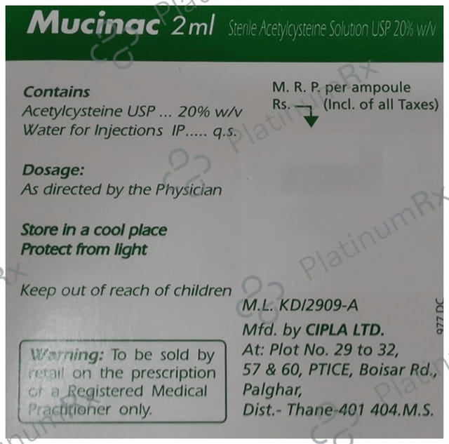 Mucinac 20% Injection 2ml