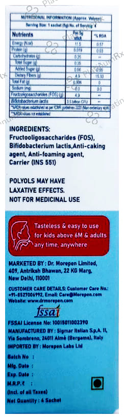 Dr Morepen Great Gut Pre & Probiotic Laxative Sachet (5gm Each)