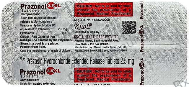 Prazonol 2.5mg Tablet XL