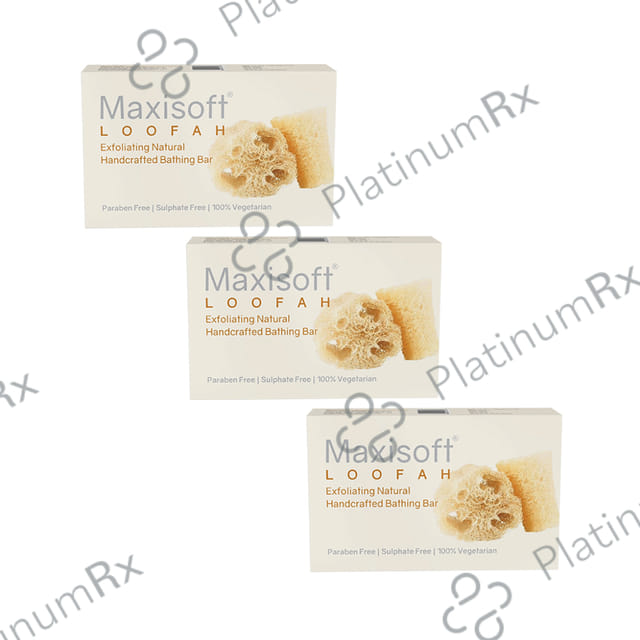 Maxisoft Loofah Exfoliating Bathing Bar (75gm Each) 3 units