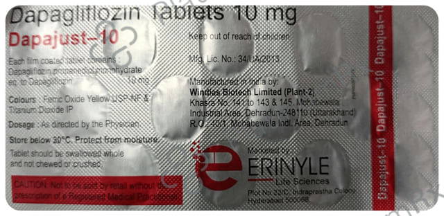Dapajust 10mg Tablet 14s