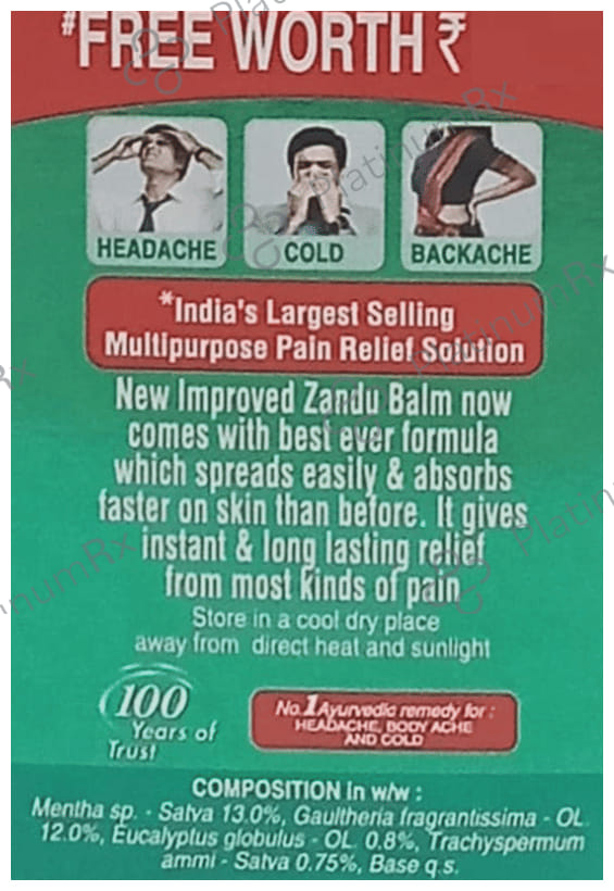 Zandu Balm with Zandu Ortho Vedic Oil Free