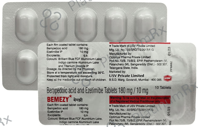 Bemezy 180/10mg Tablet 10s