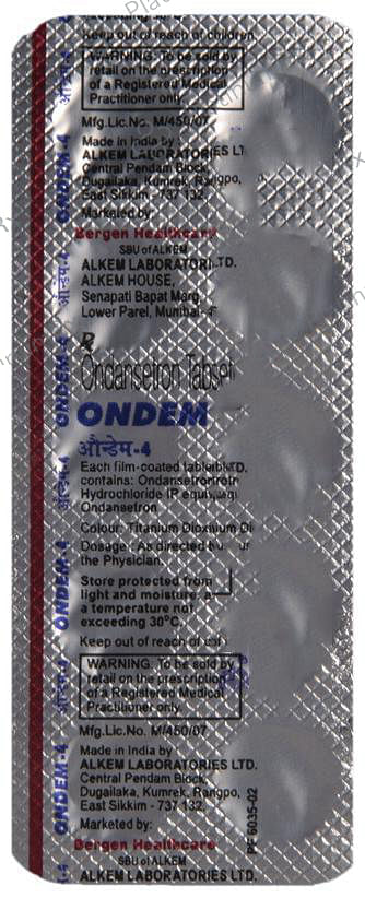 Ondem 4mg Tablet 10s