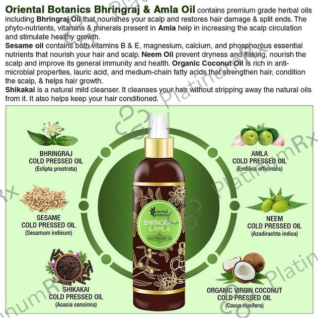 Oriental Botanics Bhringraj & Amla Cold Pressed Oil