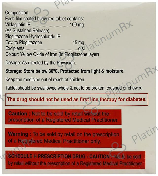 Zomelis P 15/100mg Tablet 15s