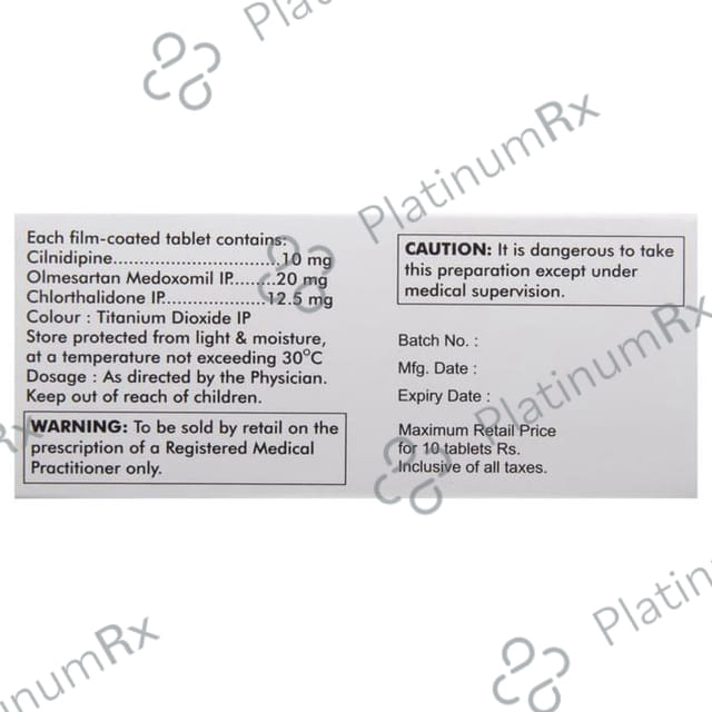 Nulong Trio 20/10/12.5mg Tablet 10s