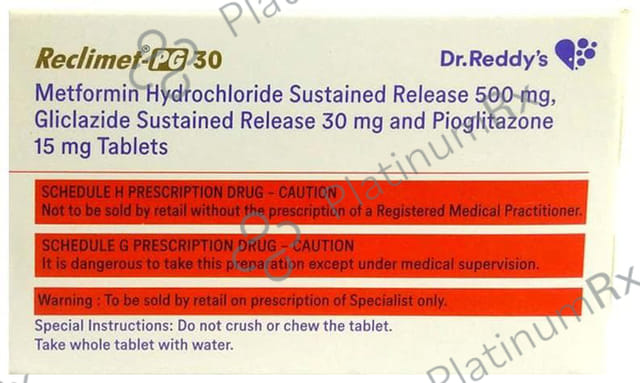 Reclimet PG 30/15/500mg Tablet SR 10s