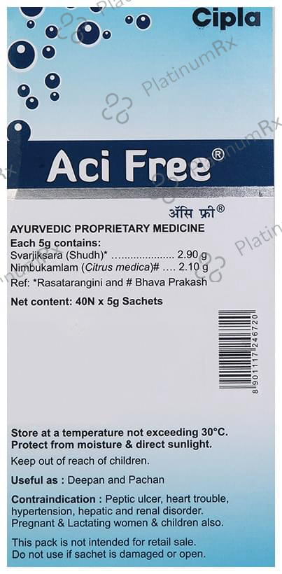 ACI Free Regular Flavour Sachet 5gm