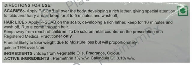P Scab 1% Soap 75gm