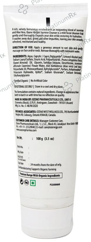 Ozone Herbals Jasmine Cleanser