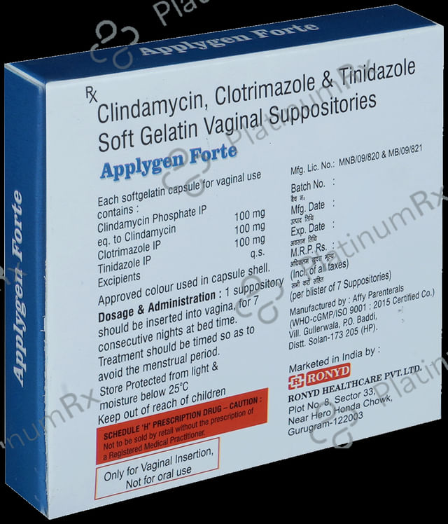 Applygen Forte Soft Gelatin Vaginal Suppository