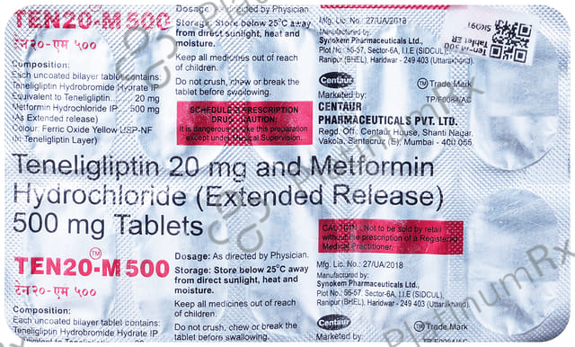 Ten-M 500 Tablet ER
