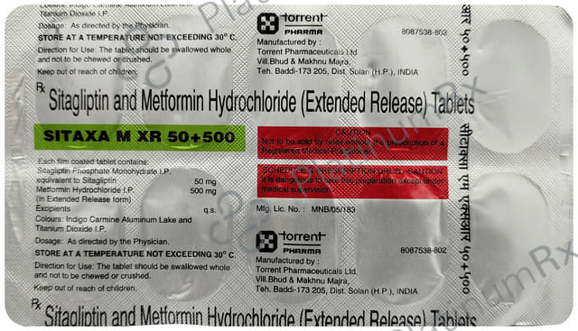 Sitaxa M XR 50/500mg Tablet 10s