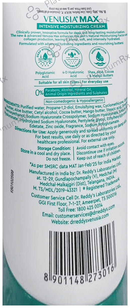 Venusia Max Intensive Moisturizing Cream 150gm