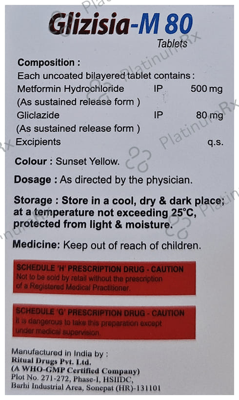Glizisia M 80mg Tablet SR 10s