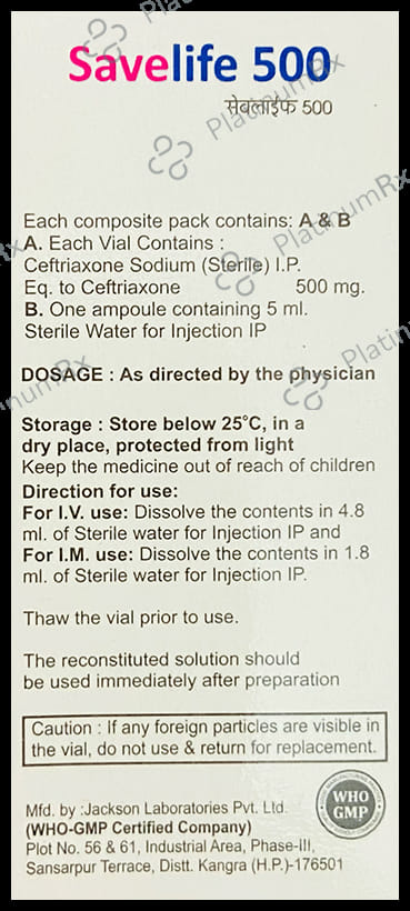 Savelife 500 Injection