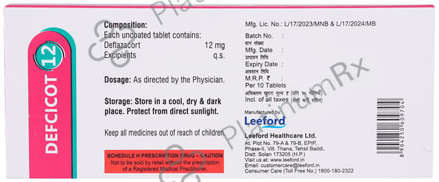 Defcicot 12mg Tablet 10s