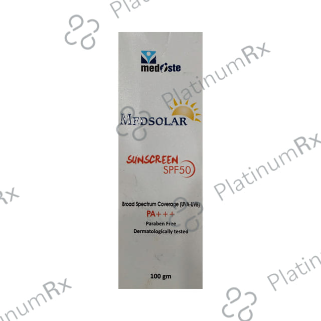 Medsolar Sunscreen SPF 50 PA+++ Cream 100gm