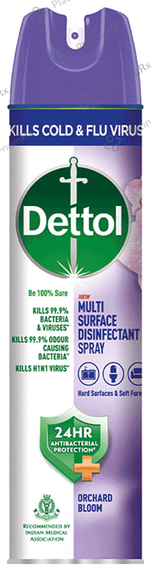Dettol Dettol Multi-Surface Disinfectant Sanitizer Spray Bottle - 24 hours Antibacterial Protection- Germ Kill on Hard and Soft Surfaces Orchard Bloom
