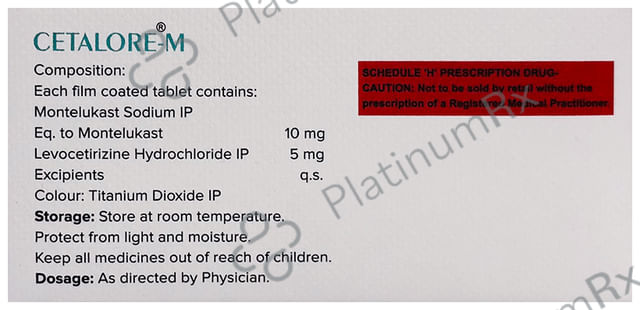 Cetalore M 5/10mg Tablet 10s
