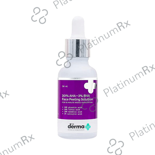 The Derma Co 30% AHA+2% BHA Peeling Solution - For 10 Minute Weekly Exfoliation