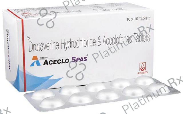 Aceclo Spas 100/80mg Tablet 10s