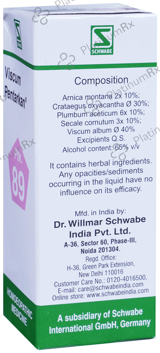 Dr Willmar Schwabe India Viscum Pentarkan Ptk 89 Drop